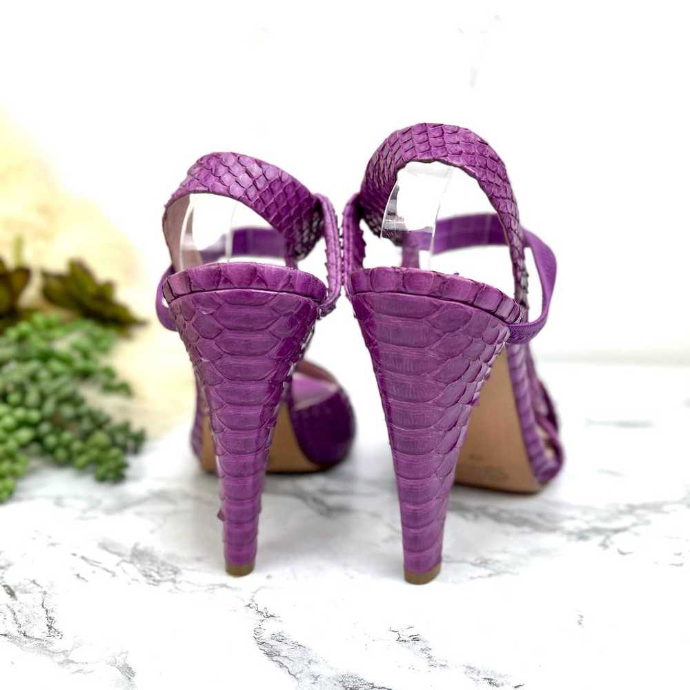 Chloe Purple Python Snakeskin Strappy Heels 11 - image 6