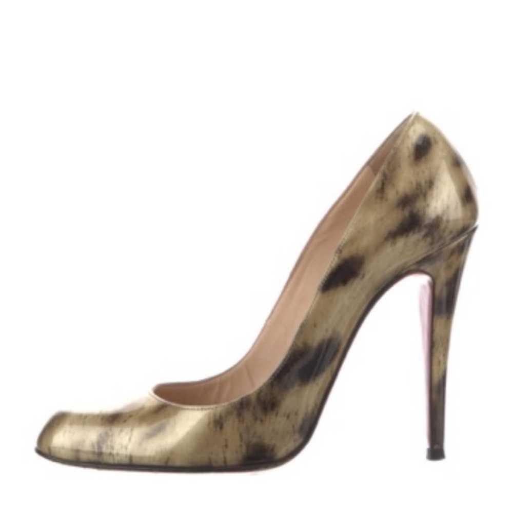 Christian Louboutin leopard print patent leather … - image 1