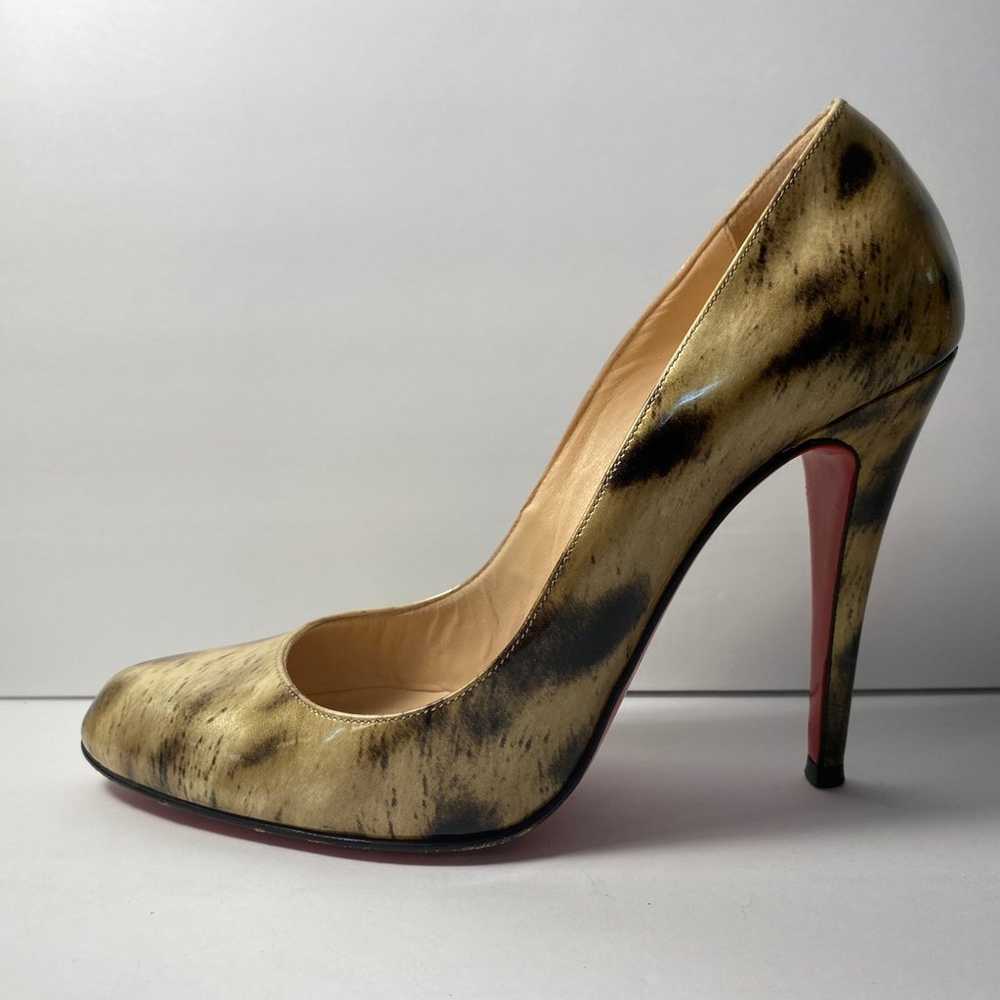 Christian Louboutin leopard print patent leather … - image 3