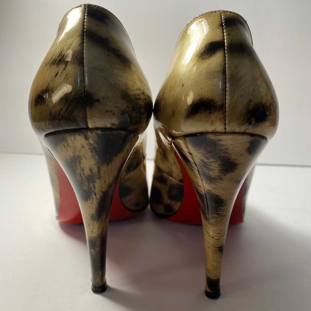 Christian Louboutin leopard print patent leather … - image 6