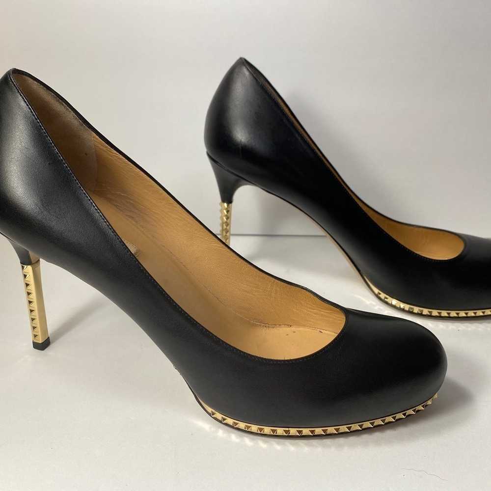 Valentino Garavani pumps leather rockstud heels b… - image 1