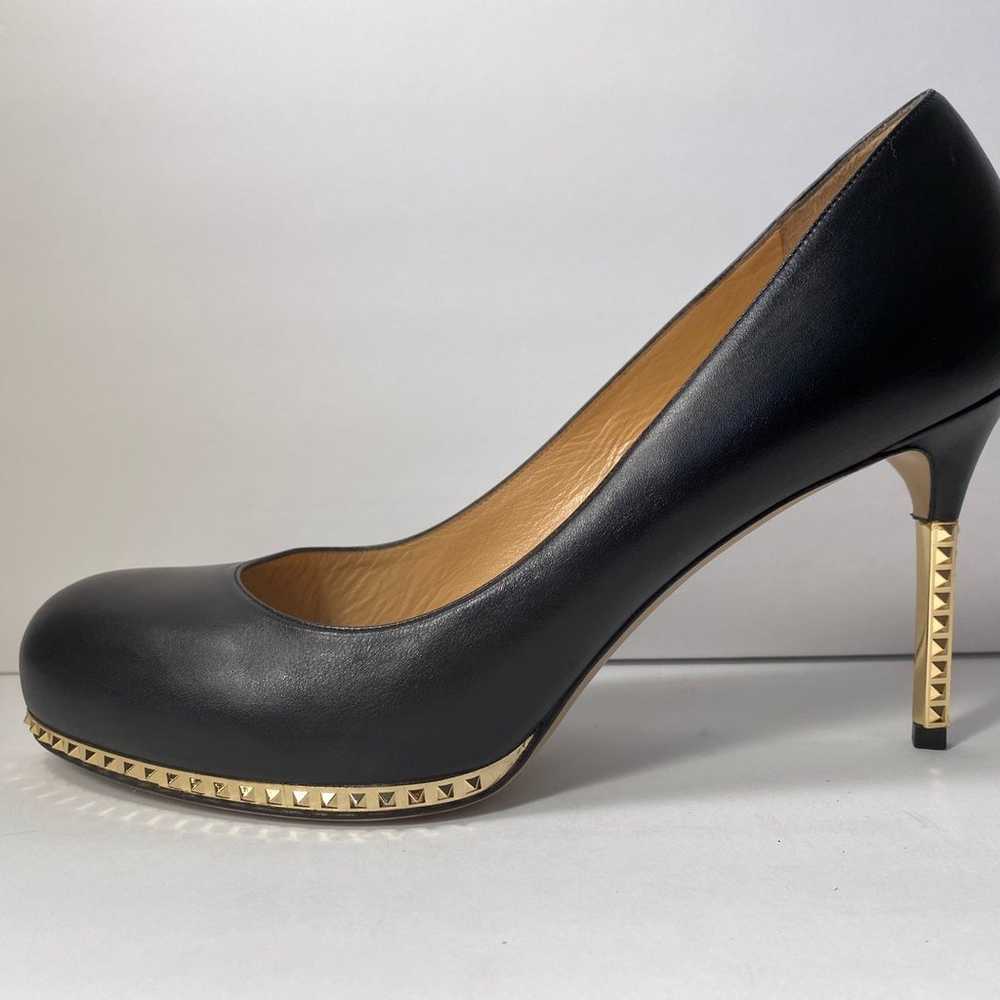 Valentino Garavani pumps leather rockstud heels b… - image 2