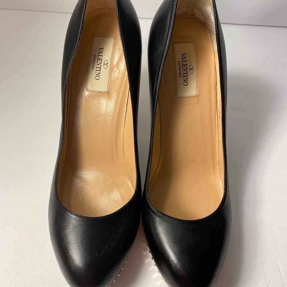 Valentino Garavani pumps leather rockstud heels b… - image 4