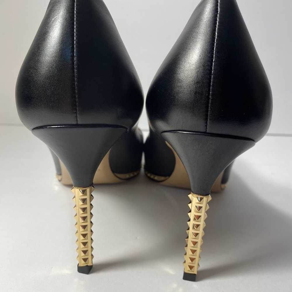 Valentino Garavani pumps leather rockstud heels b… - image 5