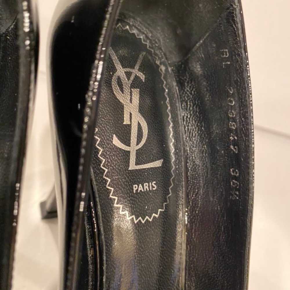 YSL yves saint laurent patent pumps Heels black 3… - image 7