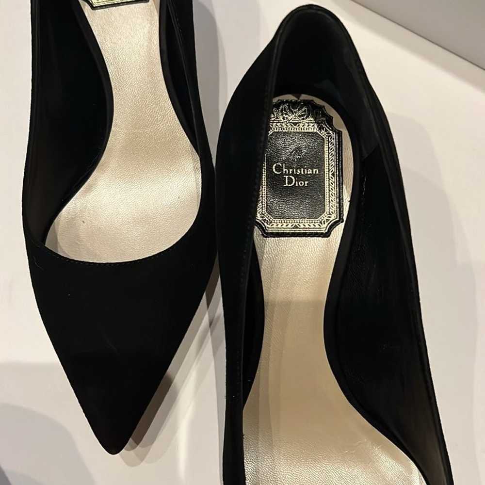 Christian Dior black suede heels - image 3