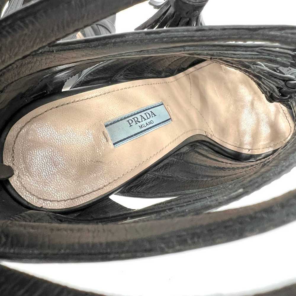 PRADA Shoes Womens 39 Black Calzature Donna Strap… - image 10