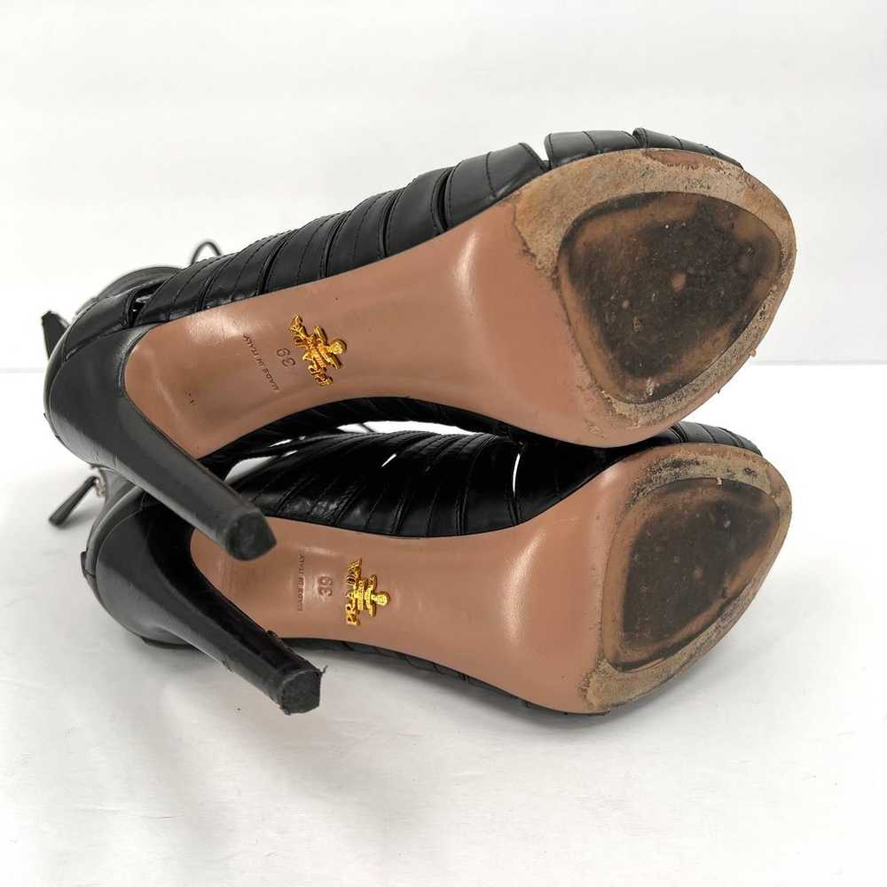 PRADA Shoes Womens 39 Black Calzature Donna Strap… - image 7