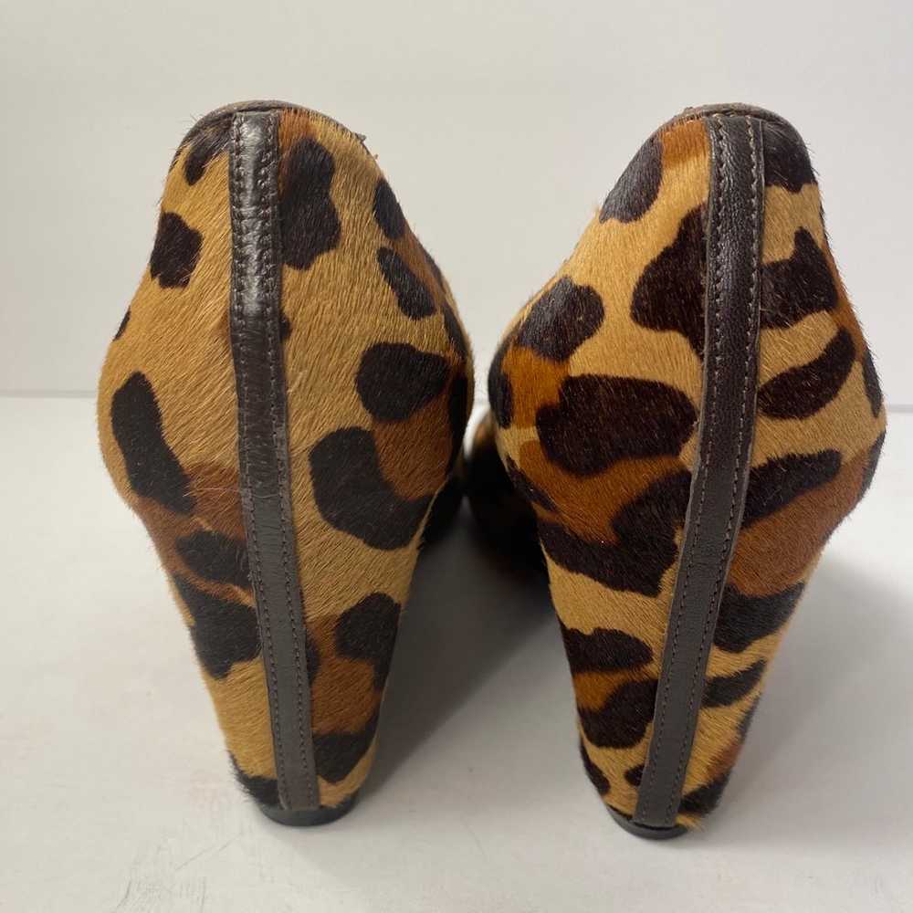 Christian Louboutin wedge pony hair pumps leopard… - image 5
