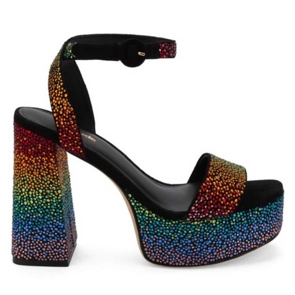 Larroude 7 Dolly Crystal Platform Ankle-Strap San… - image 7