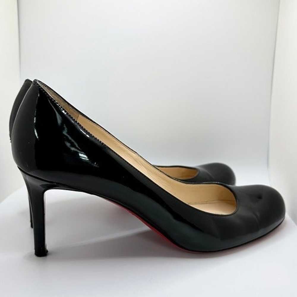 LOUBOUTIN, Christian Black Patent Leather Heels S… - image 5