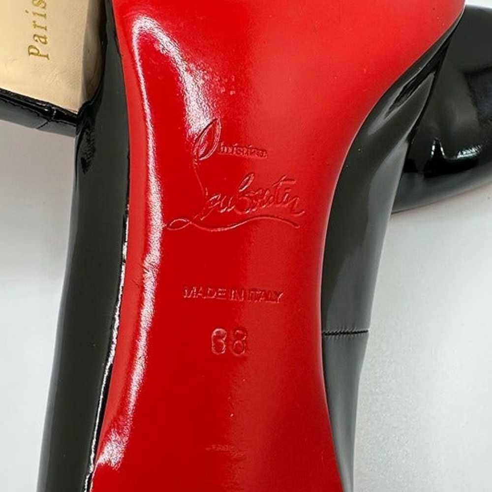 LOUBOUTIN, Christian Black Patent Leather Heels S… - image 8
