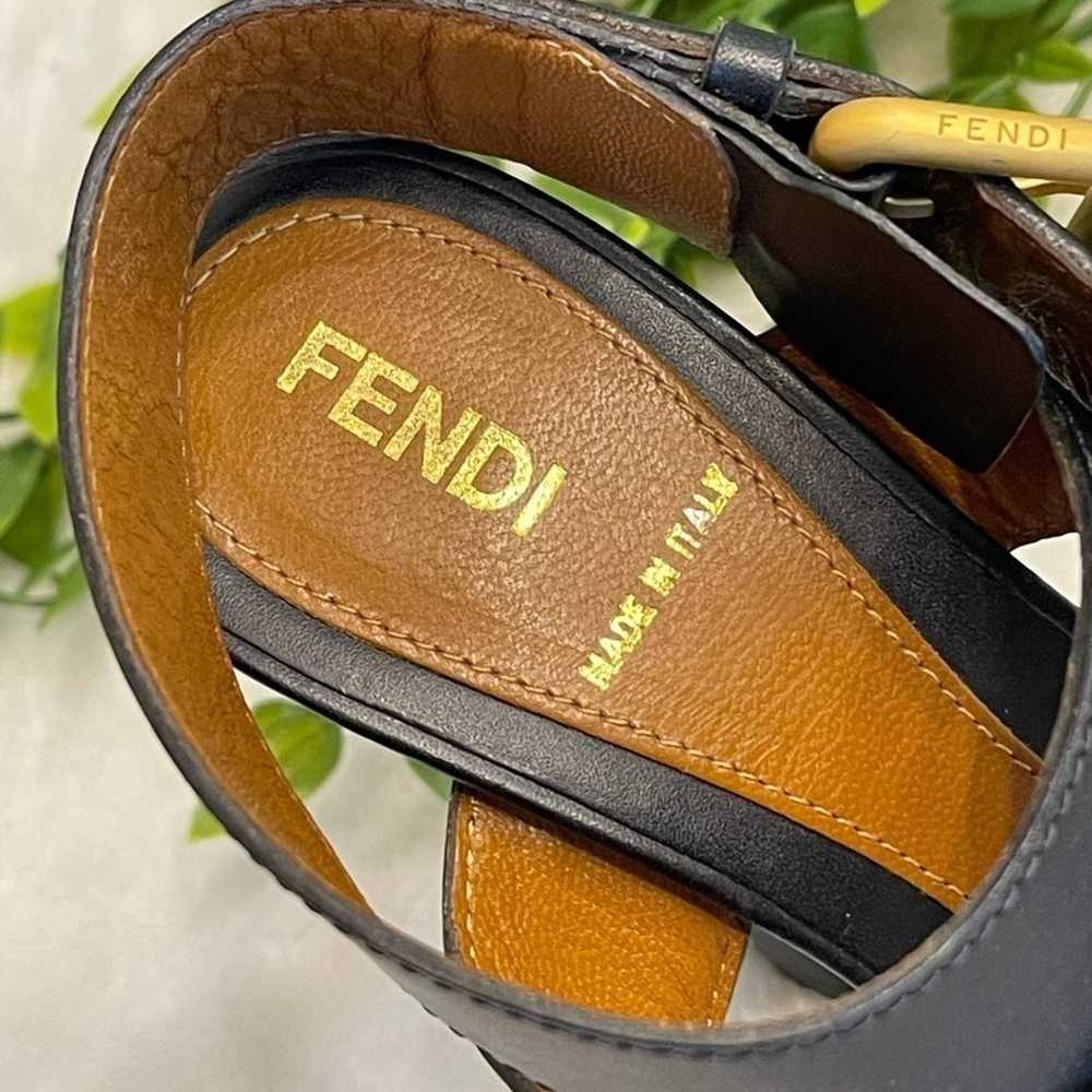 FENDI Black and Tan Two Tone Sandalo Mix Vachetta… - image 6