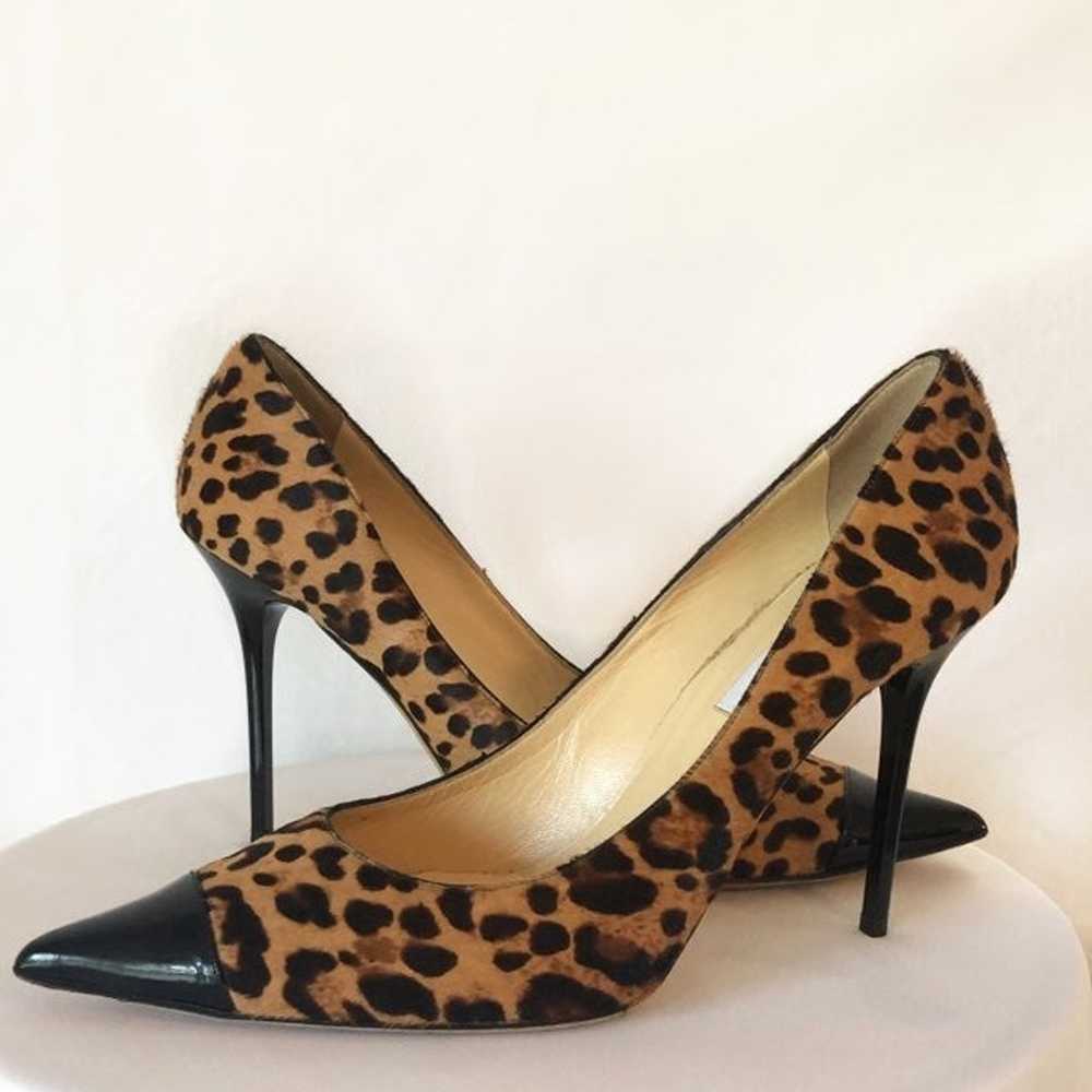Jimmy Choo Leopard Patent Toe Heels 11 - image 4