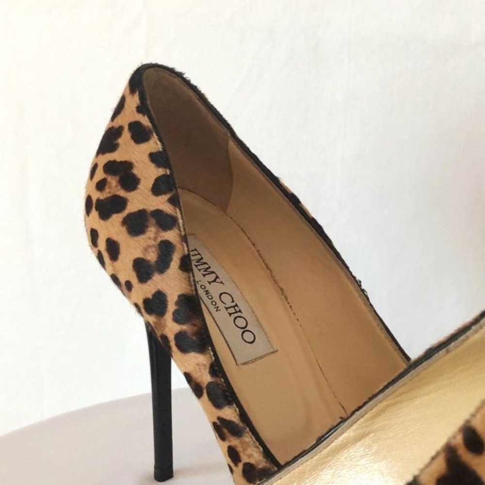 Jimmy Choo Leopard Patent Toe Heels 11 - image 7