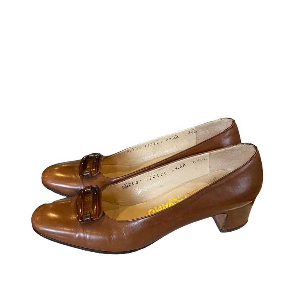 Vintage Salvatore Ferragamo Shoes Womens 6.5AA He… - image 2