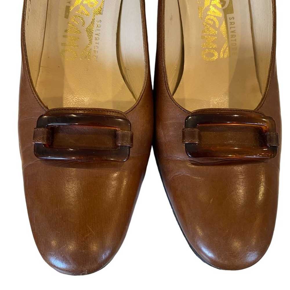 Vintage Salvatore Ferragamo Shoes Womens 6.5AA He… - image 8