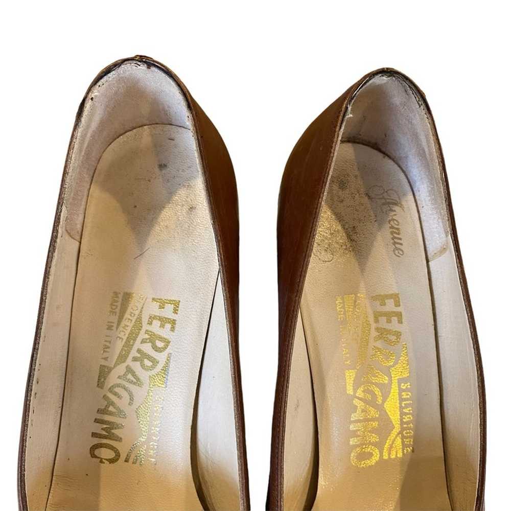 Vintage Salvatore Ferragamo Shoes Womens 6.5AA He… - image 9