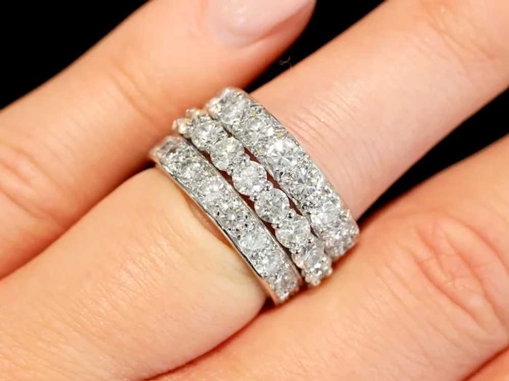 Vintage 2.73cttw Diamond and Platinum Full Eterni… - image 3