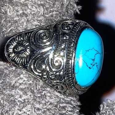 Large indigenous mens ring - image 1