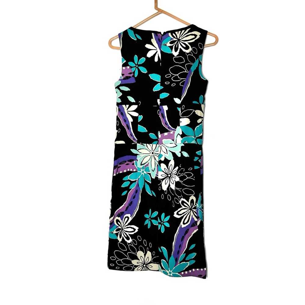 Vtg Dressbarn Floral Design Dress Sz S 4 Polyeste… - image 2