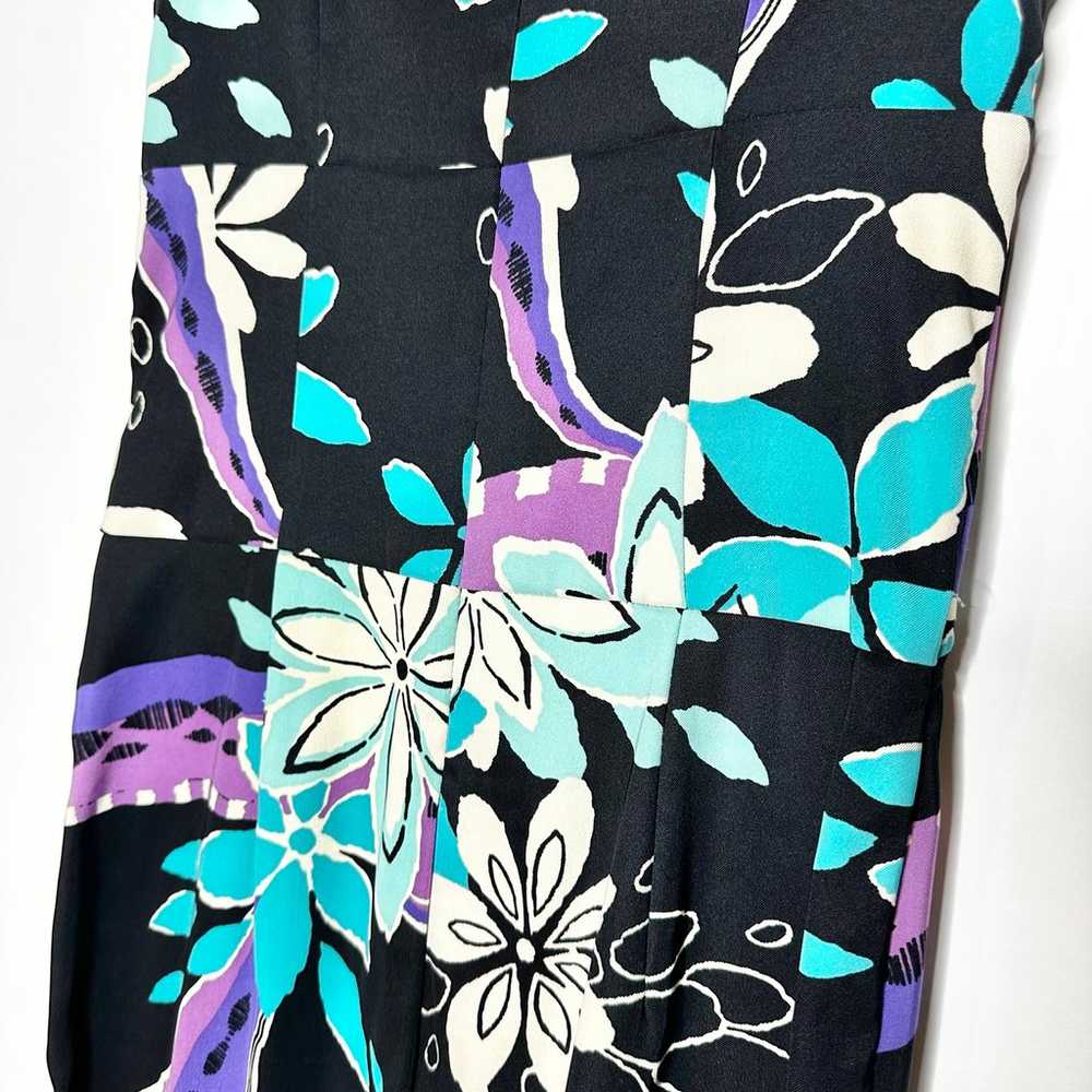 Vtg Dressbarn Floral Design Dress Sz S 4 Polyeste… - image 6