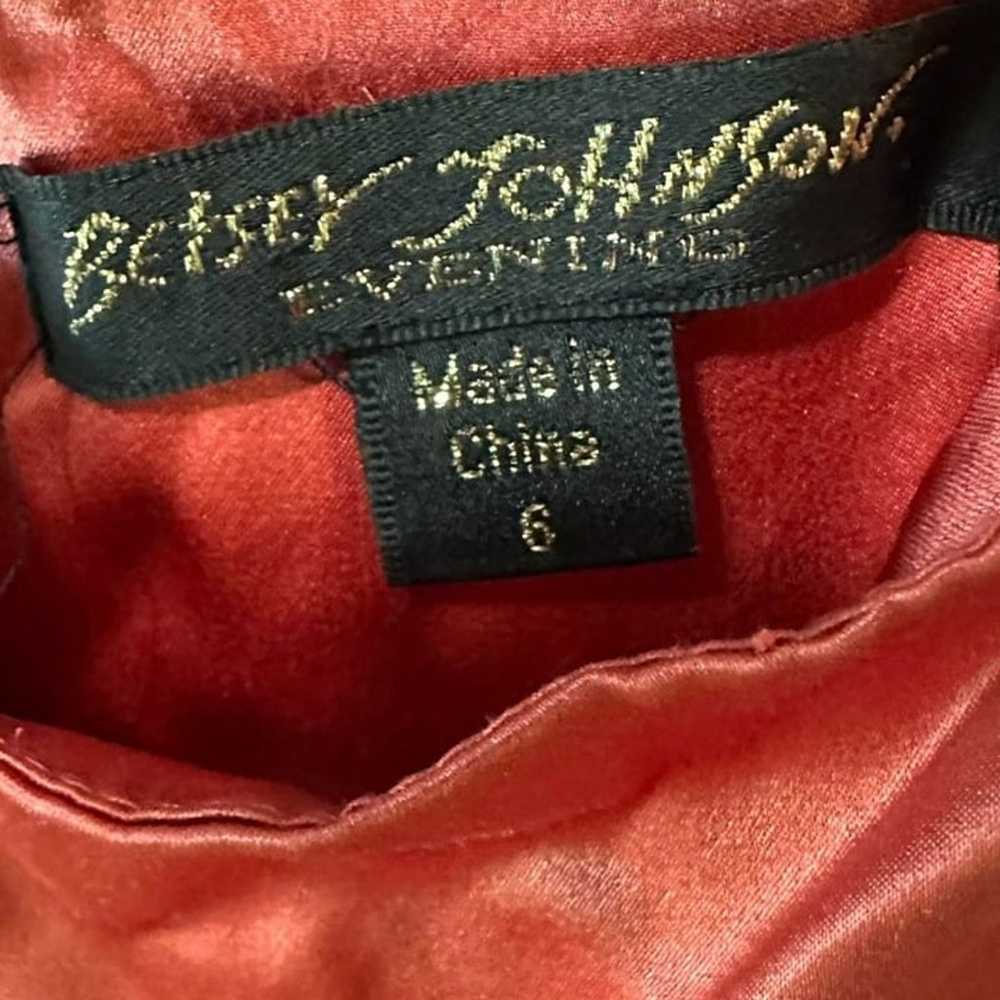 Betsey Johnson Vintage Silk Mini Dress Size 6 Pea… - image 10