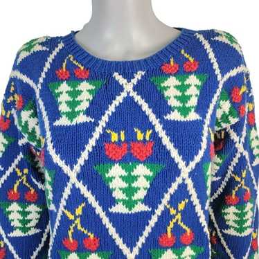 Saks Fifth Avenue Vintage 80s Sweater Women Small… - image 1