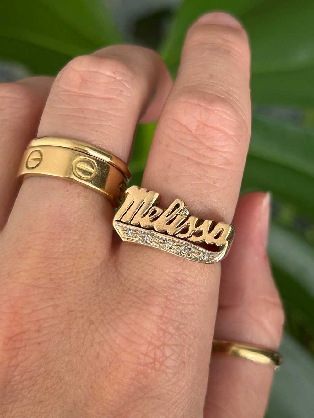 Melissa Name Diamond Ring - image 1