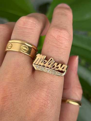Melissa Name Diamond Ring