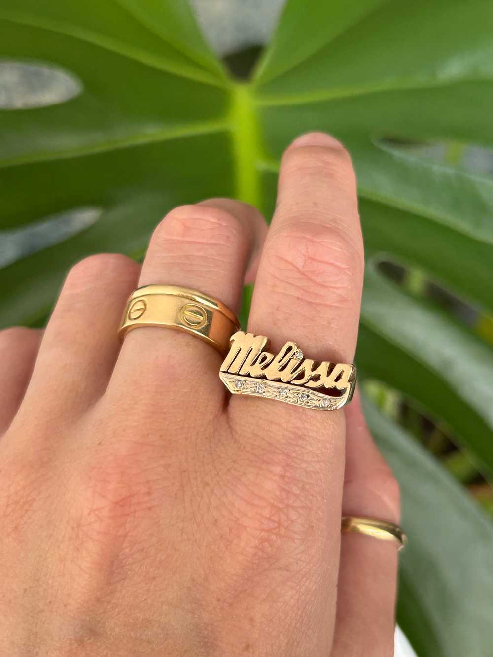 Melissa Name Diamond Ring - image 3