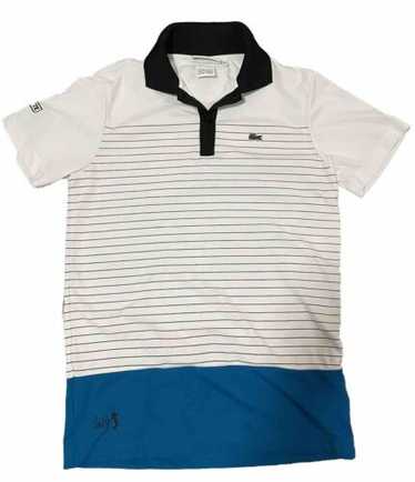 【LACOSTE】 3. POLO SHIRT (size3) RODDICK LACOSTE ANDY RODDICK Tennis Polo Shirt Colorblock Blue White