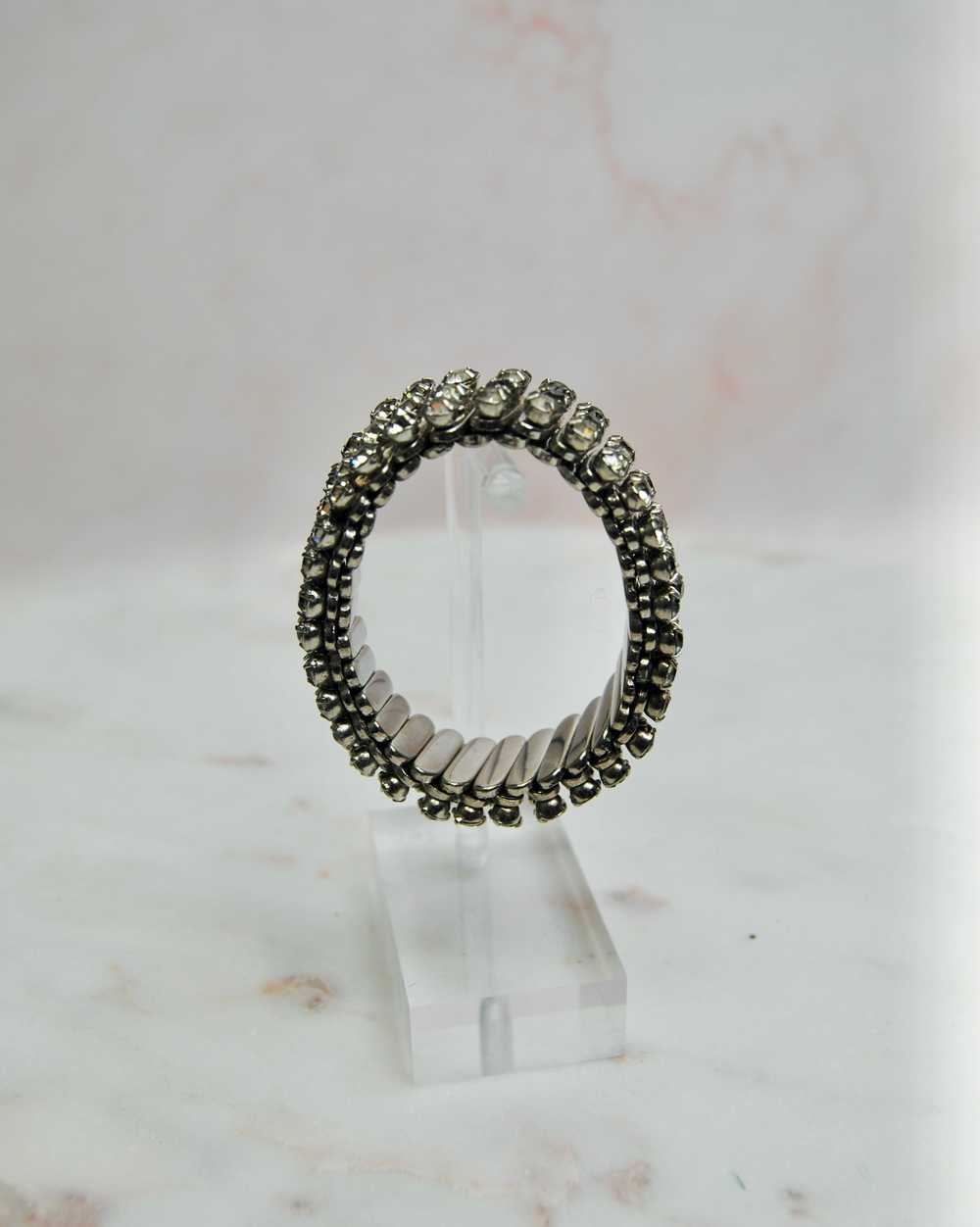 1960s Vintage Rhinestone Expandable Bracelet - image 8