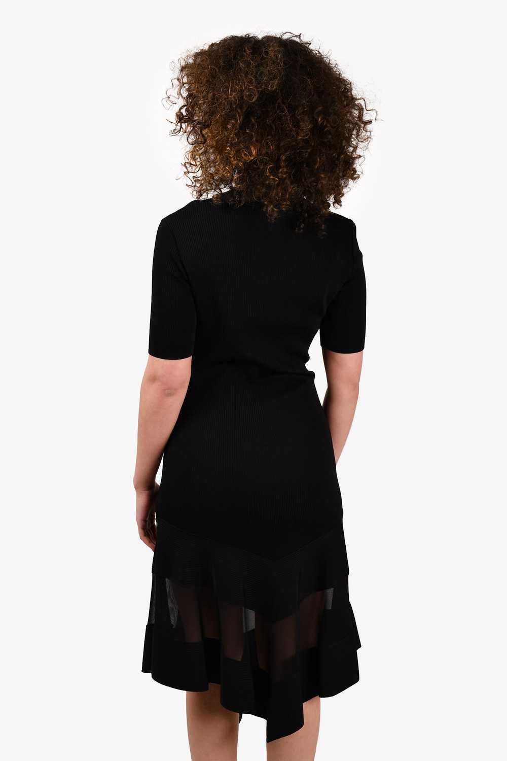 Givenchy Black Ribbed A Line Dress Size M - image 4