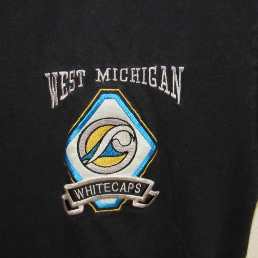 Vintage West Michigan Whitecaps Black Short Sleev… - image 3