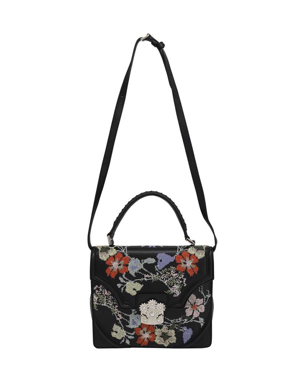 Product Details Floral Embroidered Top Handle Bag - image 2