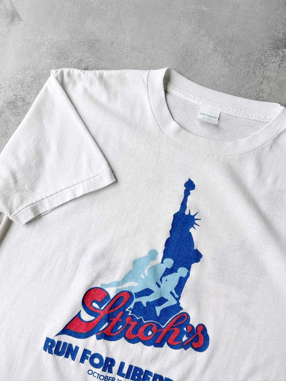 Stroh's Run for Liberty I T-Shirt '84 - Medium / … - image 3