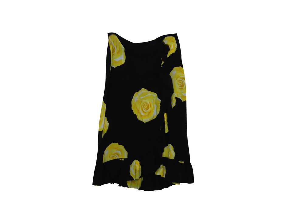 Ganni Floral Printed Fayette Black Silk Skirt - image 3