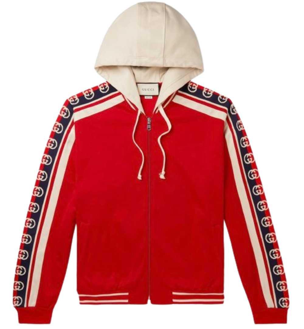 Product Details Gucci Red Technical Jersey Bomber… - image 1