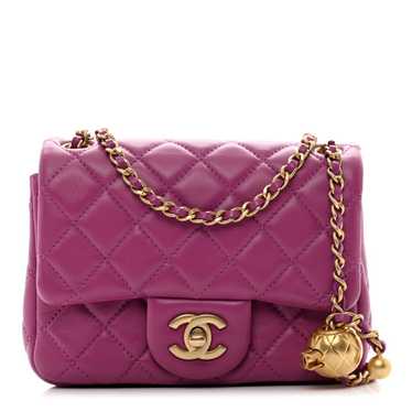 CHANEL Lambskin Quilted Mini CC Pearl Crush Flap … - image 1
