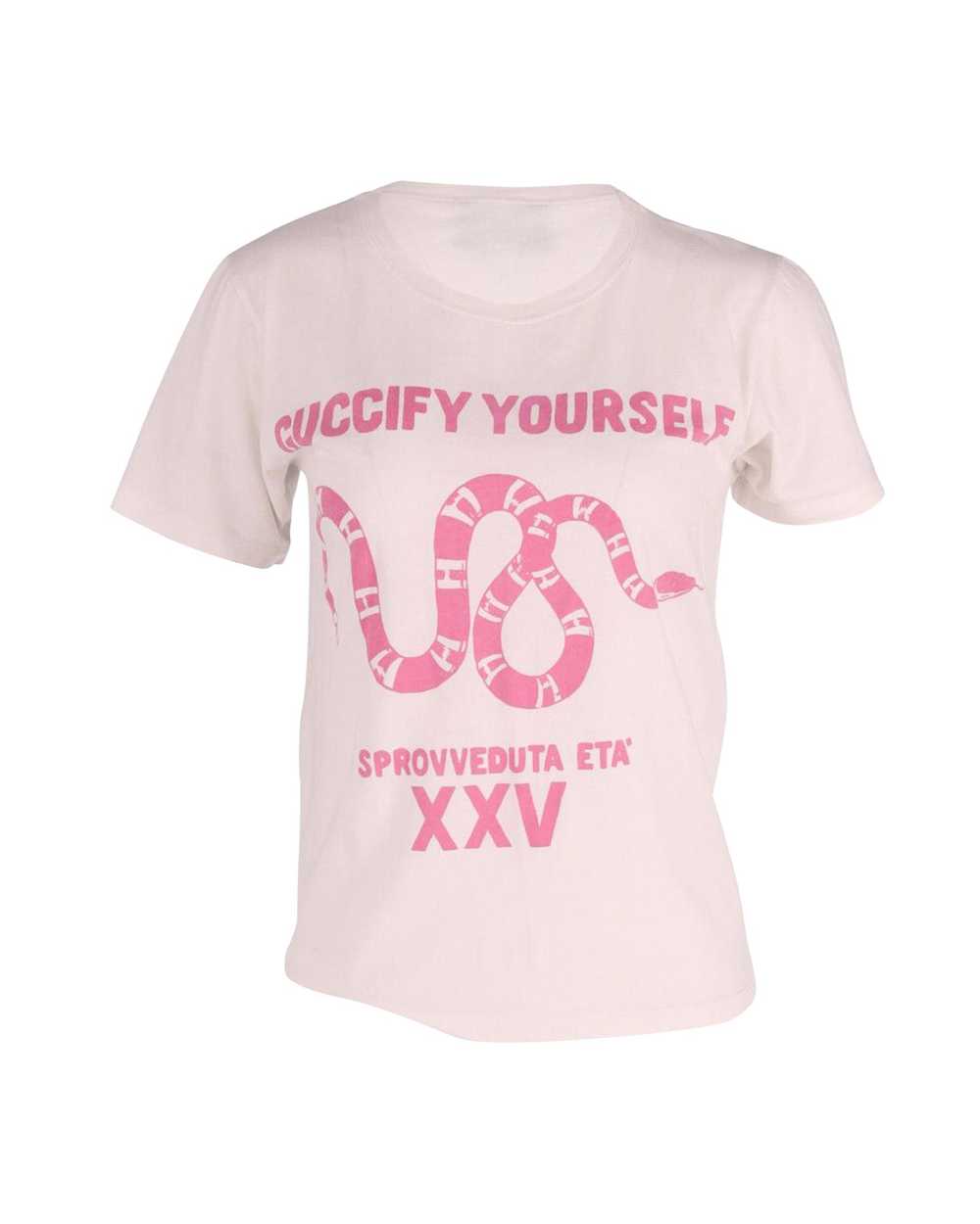 Product Details Guccify Yourself White Cotton T-S… - image 2