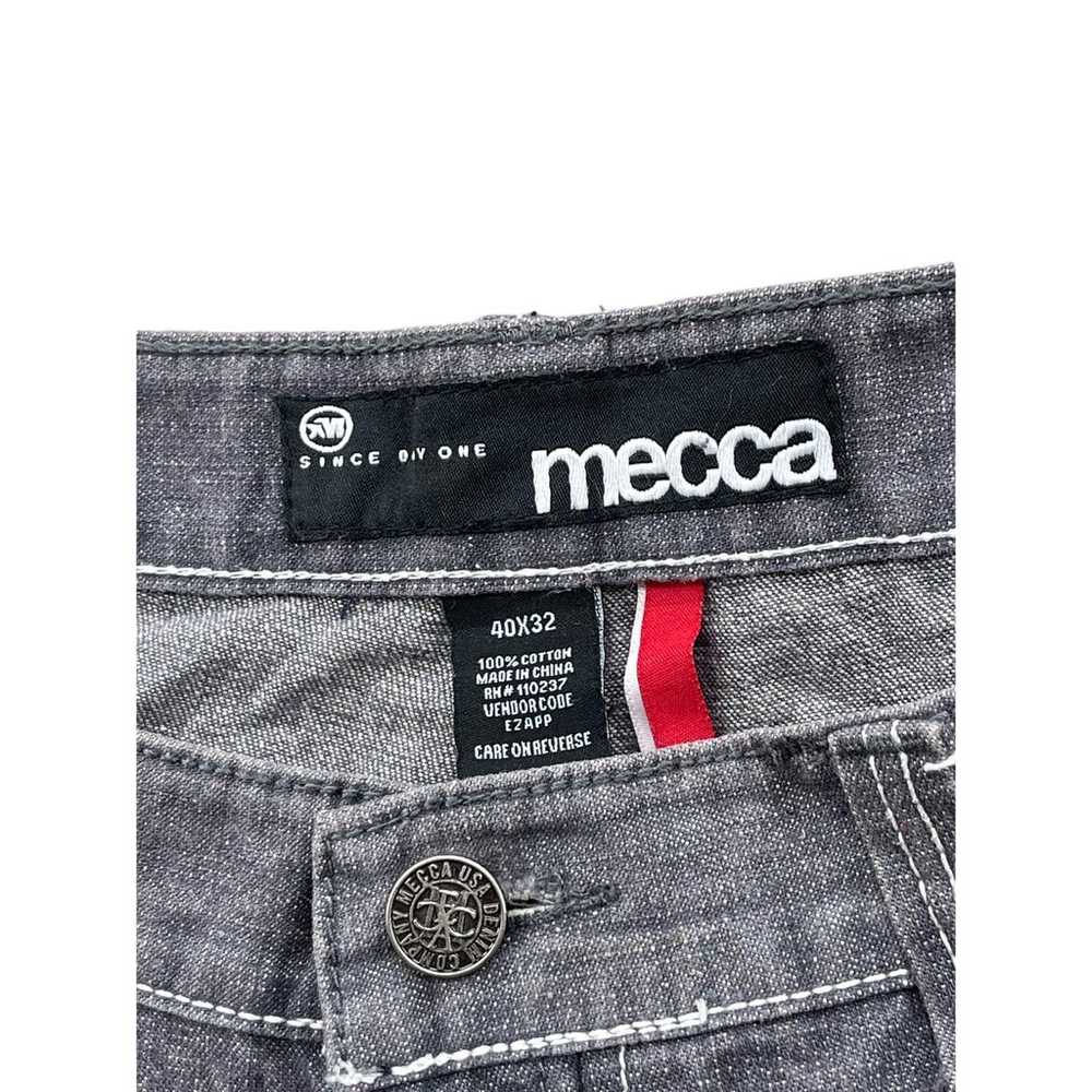 Vintage Mecca Grey Washed Baggy Denim Jeans - image 3