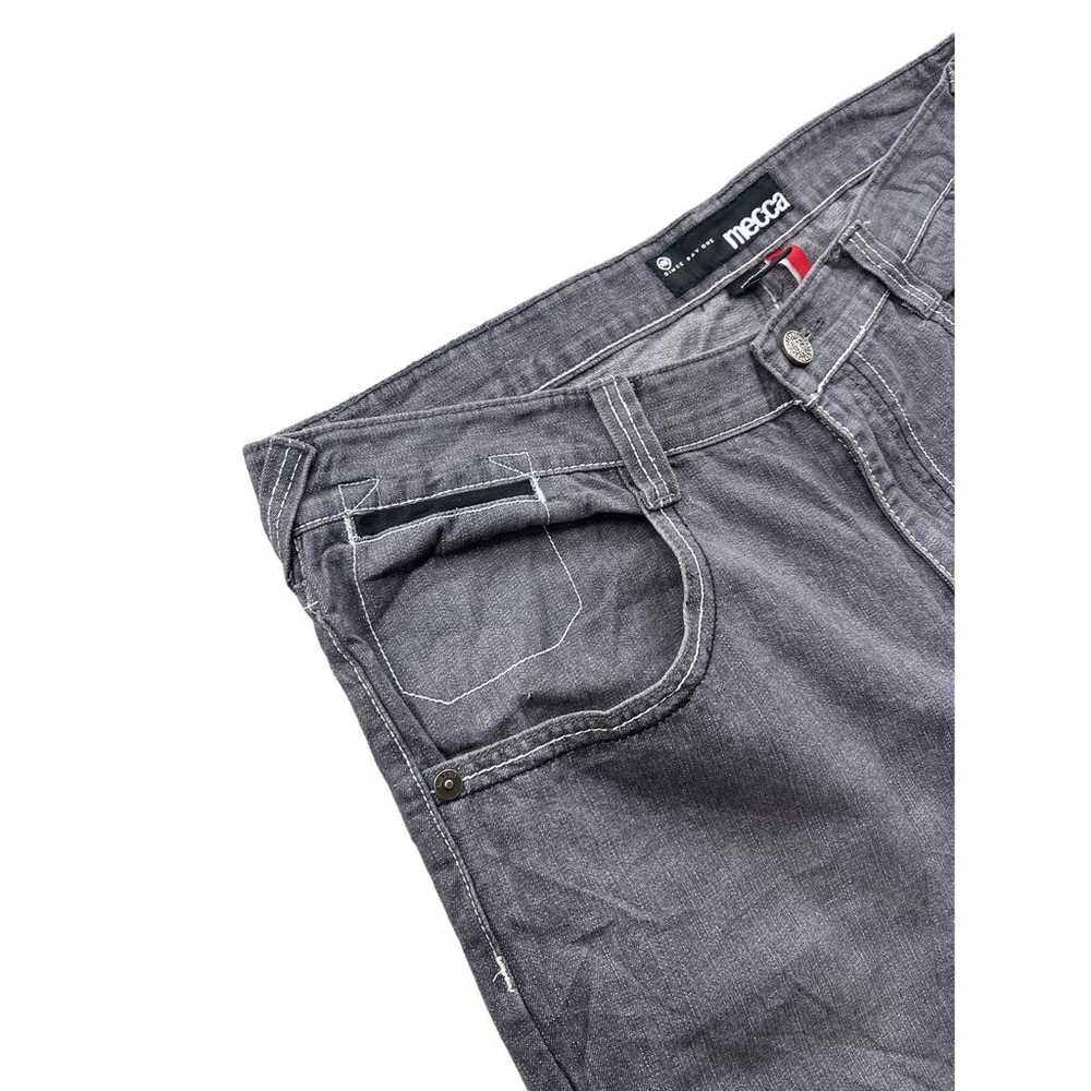 Vintage Mecca Grey Washed Baggy Denim Jeans - image 4