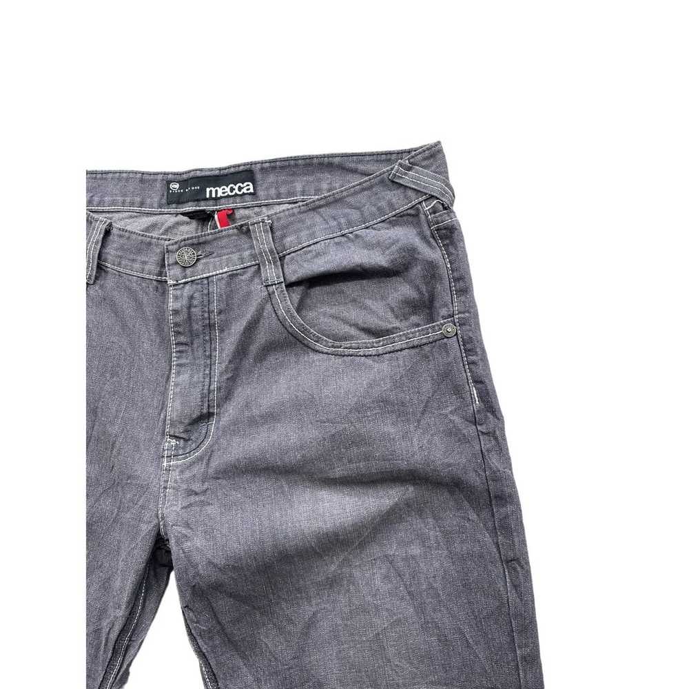 Vintage Mecca Grey Washed Baggy Denim Jeans - image 6