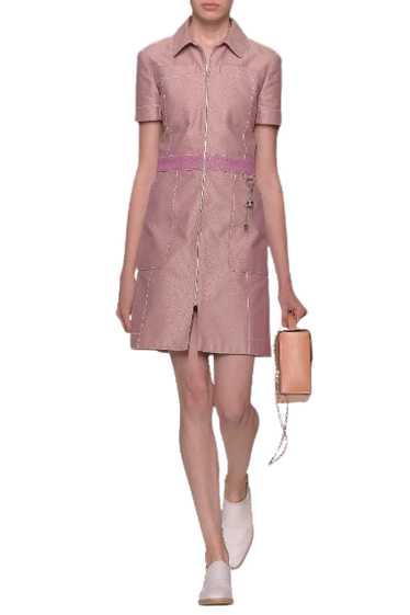 Product Details Hermes Pink Runway Zip Mini Dress