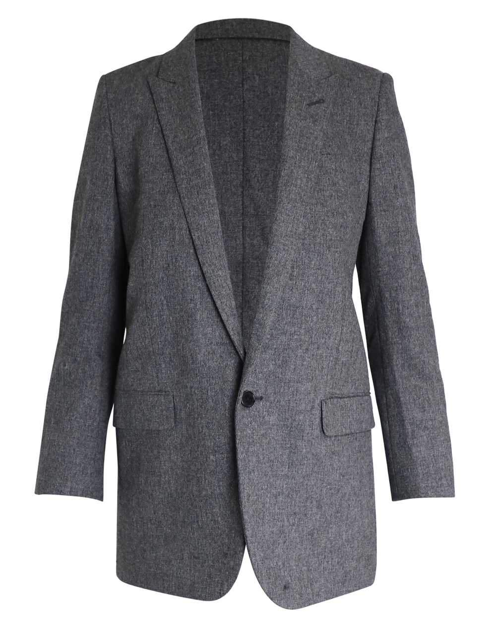 Product Details Saint Laurent Grey Wool Single-Br… - image 1