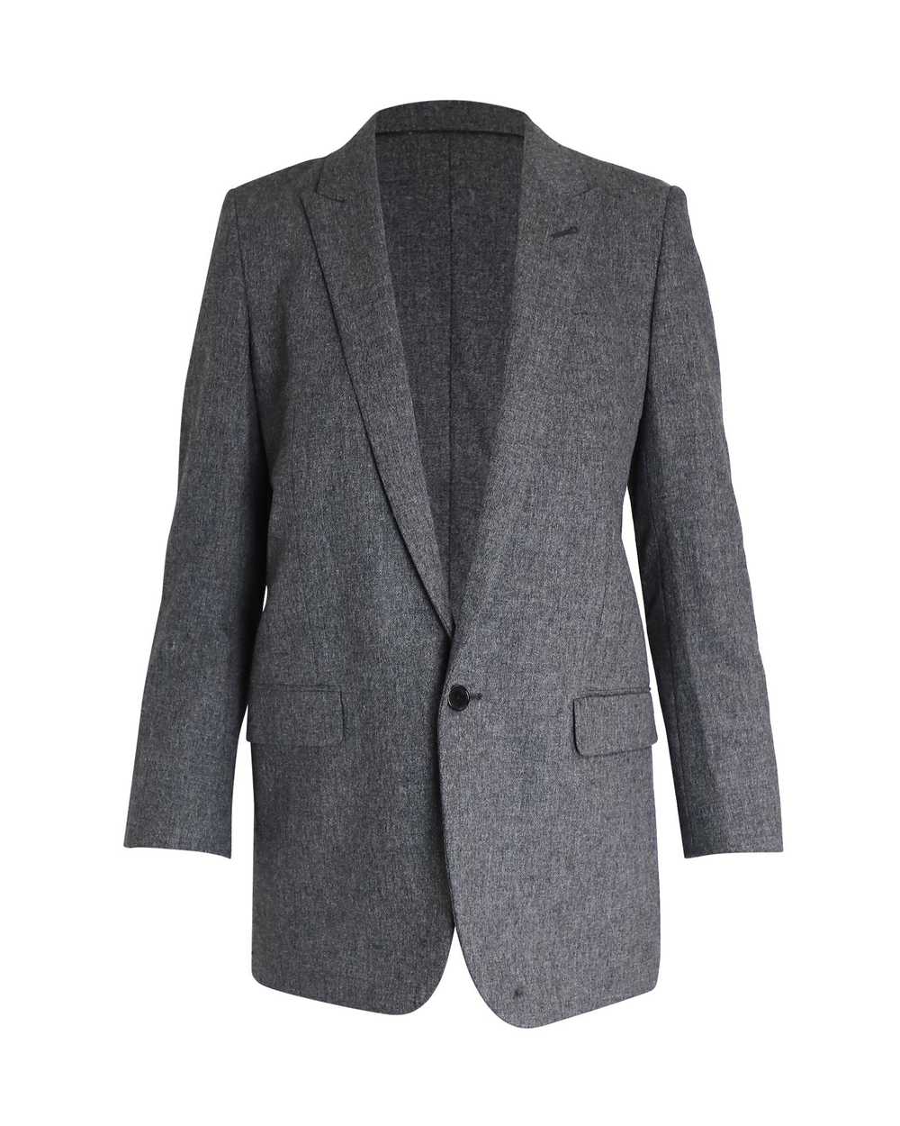 Product Details Saint Laurent Grey Wool Single-Br… - image 2