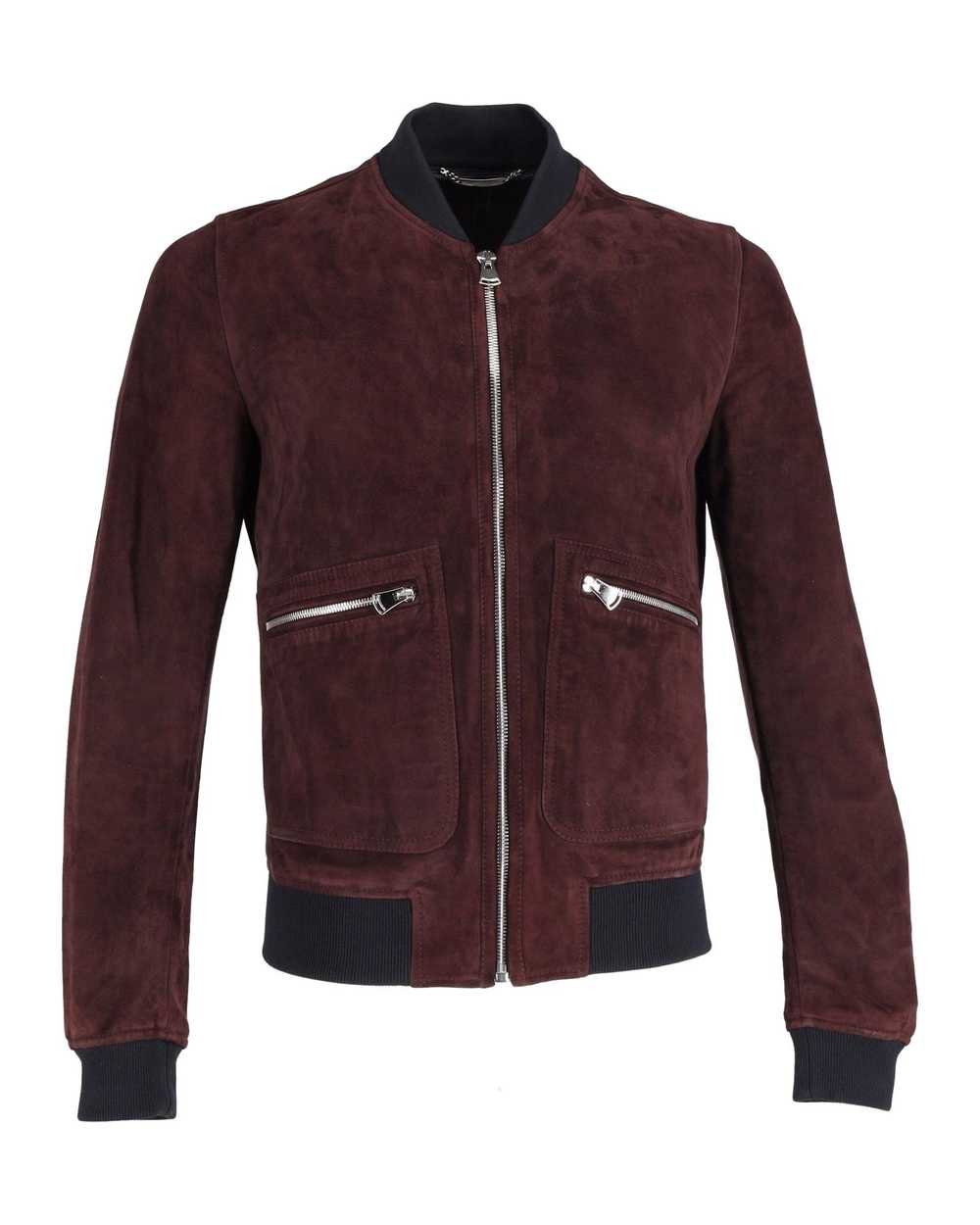 Product Details Dolce & Gabbana Suede Zip Bomber … - image 2
