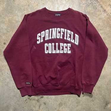 Vintage 90s Springfield College Red Jansport Swea… - image 1
