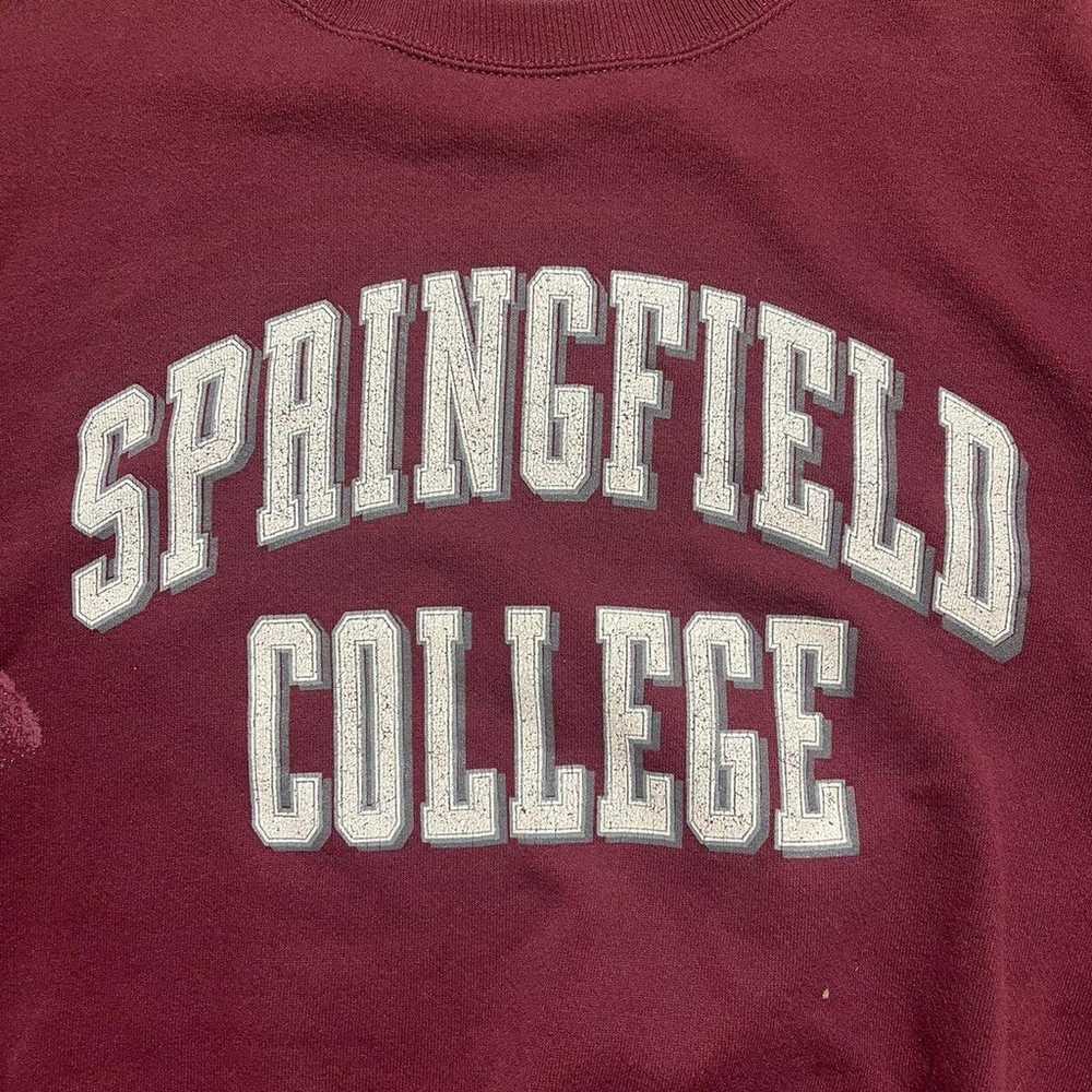 Vintage 90s Springfield College Red Jansport Swea… - image 2